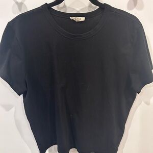 Madewell Black Women's Tshirt Large Capsule Wardrobe, Minimalist
